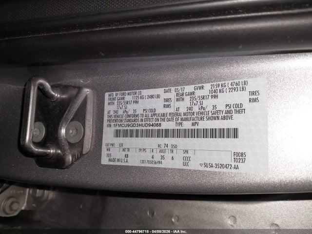 1FMCU9GD3HUD94088 Ford ESCAPE SE