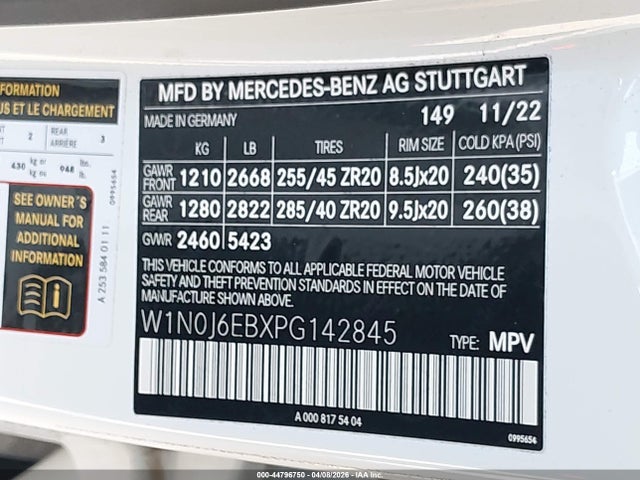 44796750 :رقم المزاد ، W1N0J6EBXPG142845 vin ، 2023 Mercedes-benz Amg Glc 43 4matic Coupe مزاد بيع