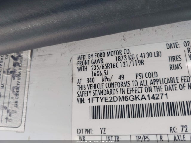 Ford Transit-150 2016 1FTYE2DM6GKA14271 Image 9