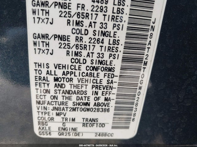 2016 NISSAN ROGUE JN8AT2MT0GW028386 Photo 8