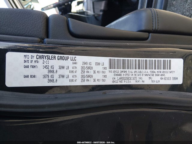 Продаж на аукціоні авто 2011 Jeep Grand Cherokee Limited, vin: 1J4RS5GG5BC611672, номер лоту: 44796932