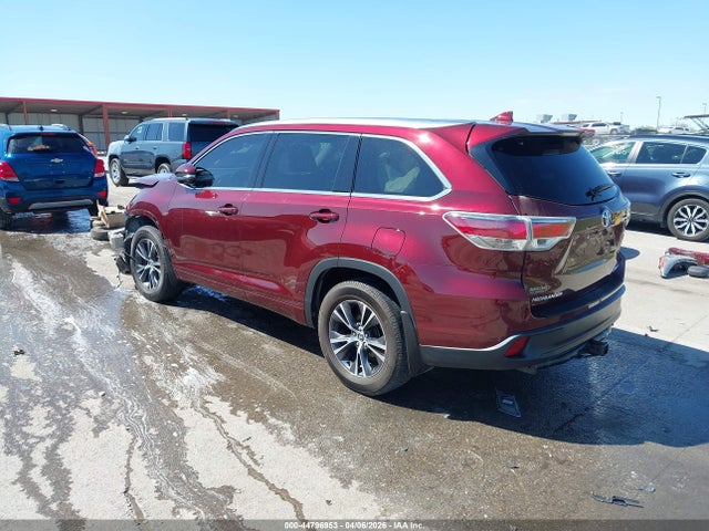 2016 Toyota Highlander Xle V6 მანქანა იყიდება აუქციონზე, vin: 5TDJKRFH1GS261791, აუქციონის ნომერი: 44796953