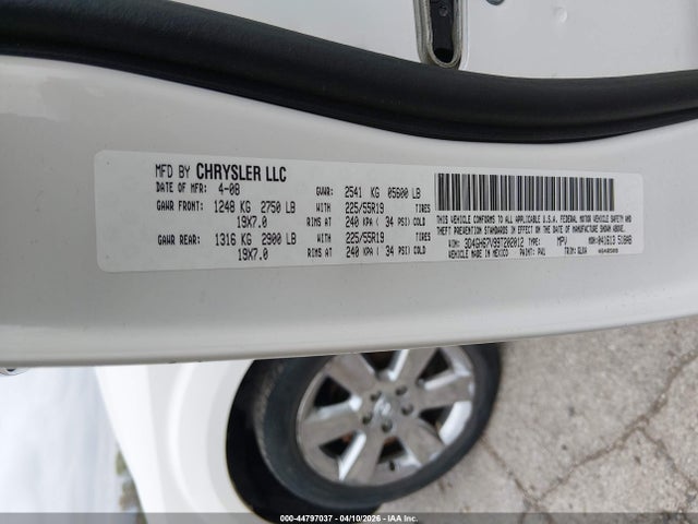 2009 Dodge Journey R/t მანქანა იყიდება აუქციონზე, vin: 3D4GH67V99T202012, აუქციონის ნომერი: 44797037