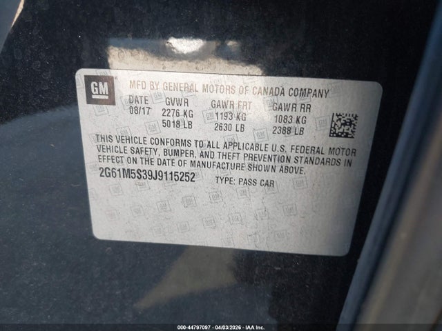 2018 CADILLAC XTS 2G61M5S39J9115252 Photo 8