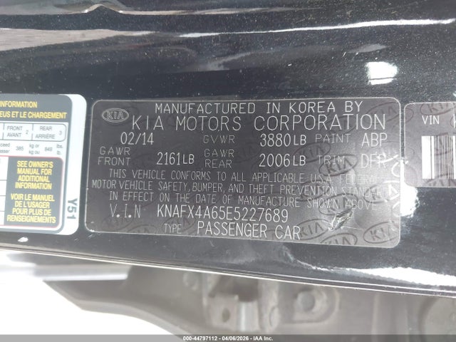 Продаж на аукціоні авто 2014 Kia Forte Lx, vin: KNAFX4A65E5227689, номер лоту: 44797112