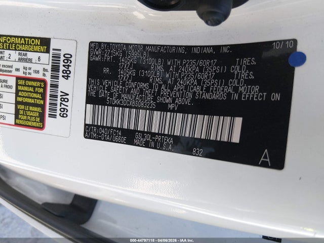 2011 TOYOTA SIENNA 5TDKK3DCXBS083235 Photo 8