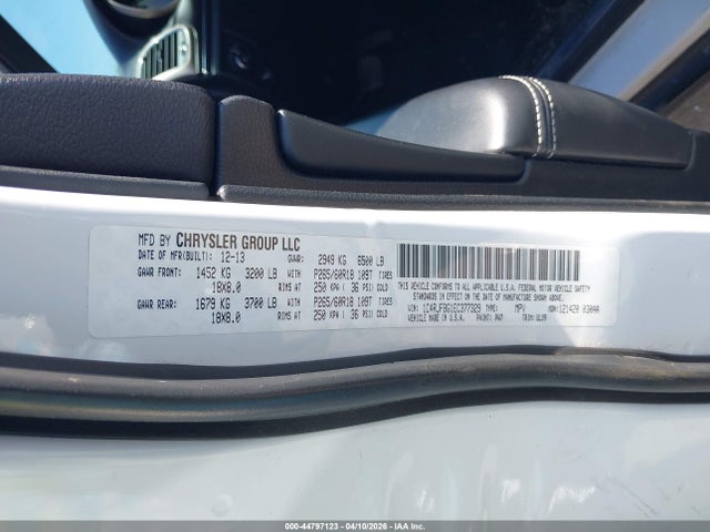 Aukcja sprzedaży 2014 Jeep Grand Cherokee Limited, vin: 1C4RJFBG1EC377329, numer aukcji: 44797123