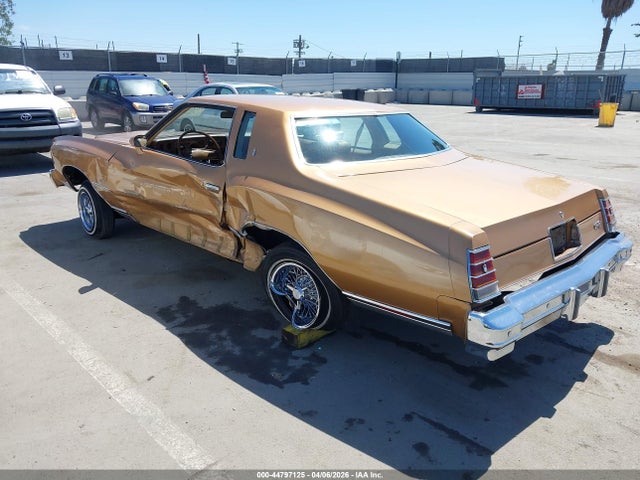 44797125 :رقم المزاد ، 1H57L7Z430036 vin ، 1977 Chevrolet Monte Carlo مزاد بيع