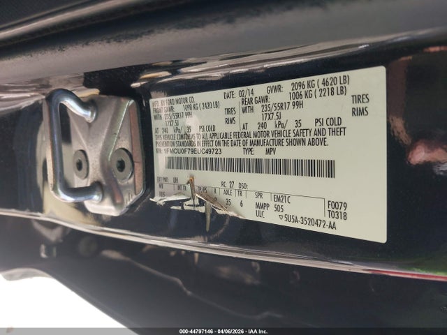 Ford ESCAPE S 2014 1FMCU0F79EUC49723 Image 9