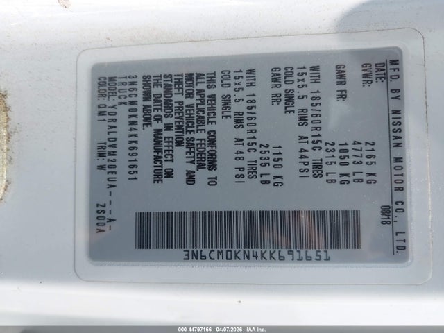 Nissan Nv200 S 2019 3N6CM0KN4KK691651 Image 9
