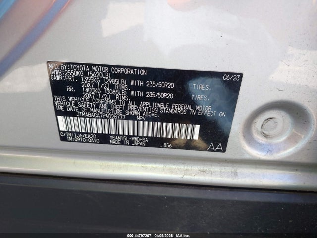 JTMABACA7PA028777 Toyota Bz4x Limited