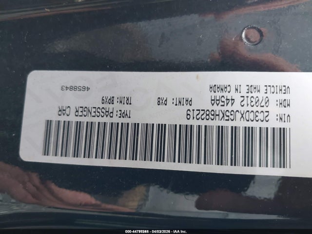 Aukcja sprzedaży 2019 Dodge Charger Sxt Awd, vin: 2C3CDXJG0KH682211, numer aukcji: 44797241