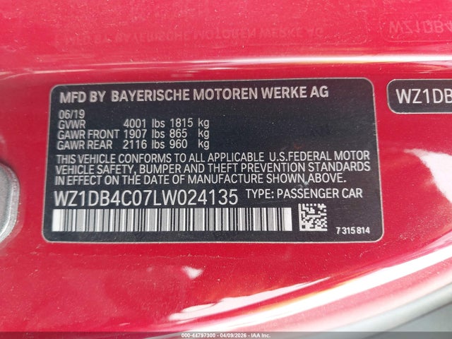Toyota Gr Supra Launch Edition 2020 WZ1DB4C07LW024135 Image 9