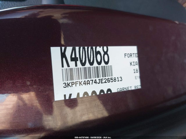 3KPFK4A74JE265813 KIA FORTE LX