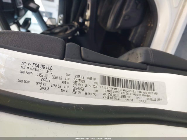 Продаж на аукціоні авто 2015 Jeep Grand Cherokee Altitude, vin: 1C4RJFAG1FC134834, номер лоту: 44797521