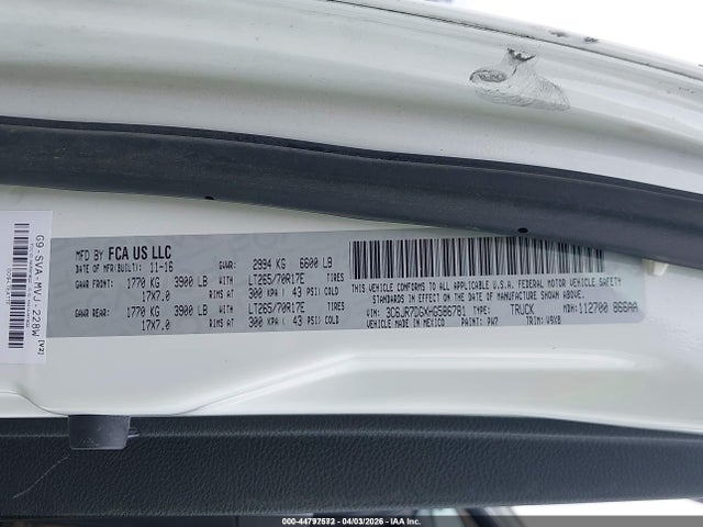 2017 RAM 1500 3C6JR7DGXHG586781 Photo 8