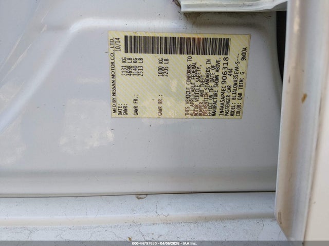 Nissan Maxima 3.5 S 2014 1N4AA5AP4EC906318 Image 9