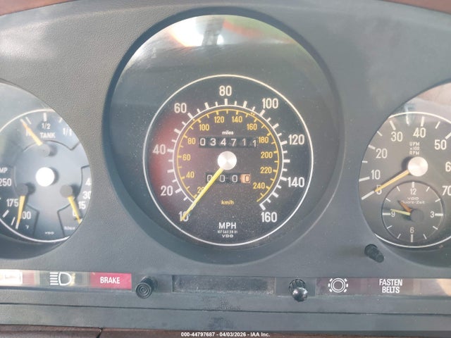 1978 Mercedes 450 Sl C მანქანა იყიდება აუქციონზე, vin: 10704412042688, აუქციონის ნომერი: 44797687