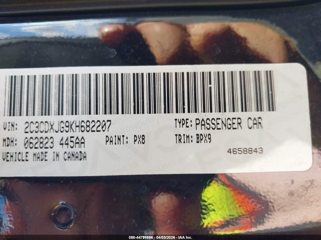 2019 DODGE CHARGER 2C3CDXJG9KH682207 Photo 8