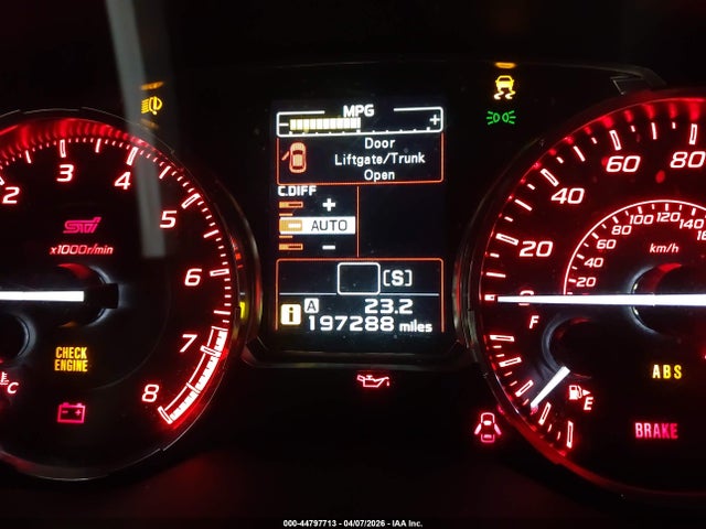 2016 Subaru Wrx Sti მანქანა იყიდება აუქციონზე, vin: JF1VA2V61G9833877, აუქციონის ნომერი: 44797713