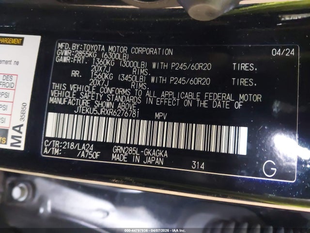 Toyota 4runner Limited 2024 JTEKU5JRXR6276781 Image 9