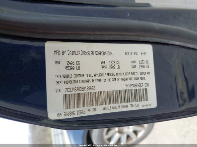 44798029 :رقم المزاد ، 2C3JA63H35H168082 vin ، 2005 Chrysler 300c مزاد بيع