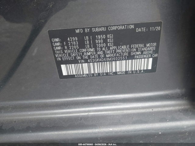 4S3GKAD68M3602551 Subaru Impreza Premium
