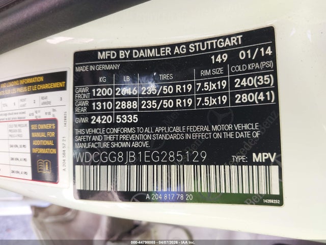Продаж на аукціоні авто 2014 Mercedes-benz Glk 350 4matic, vin: WDCGG8JB1EG285129, номер лоту: 44798085