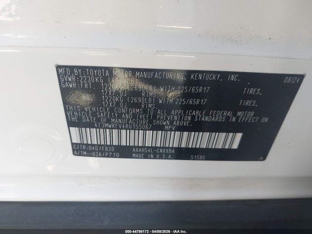 2024 TOYOTA RAV4 HYBRID 4T3MWRFV4RU155067 Photo 8