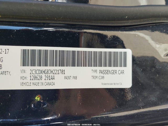 2018 DODGE CHARGER 2C3CDXHG8JH221701 Photo 8