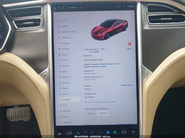 Tesla Model S 100d/60d/75d/90d/p100d 2017 5YJSA1E28HF192366 Image 18