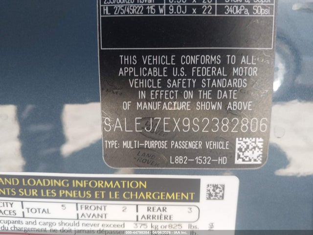 SALEJ7EX9S2382806 Land Rover Defender 110 P300