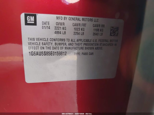 2014 CADILLAC CTS 1G6AU5S85E0159812 Photo 8