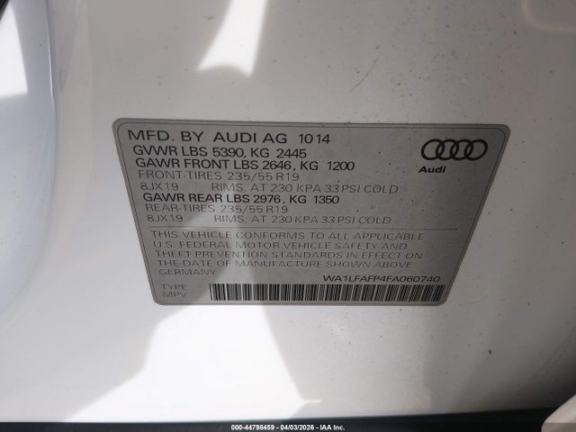 2015 AUDI Q5 WA1LFAFP4FA060740 Photo 8