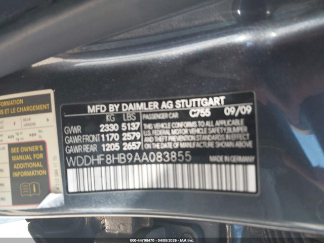 Продажа на аукционе авто 2010 Mercedes-benz E 350 4matic, vin: WDDHF8HB9AA083855, номер лота: 44798470