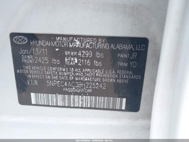 2011 HYUNDAI SONATA 5NPEC4AC3BH225242 Photo 8