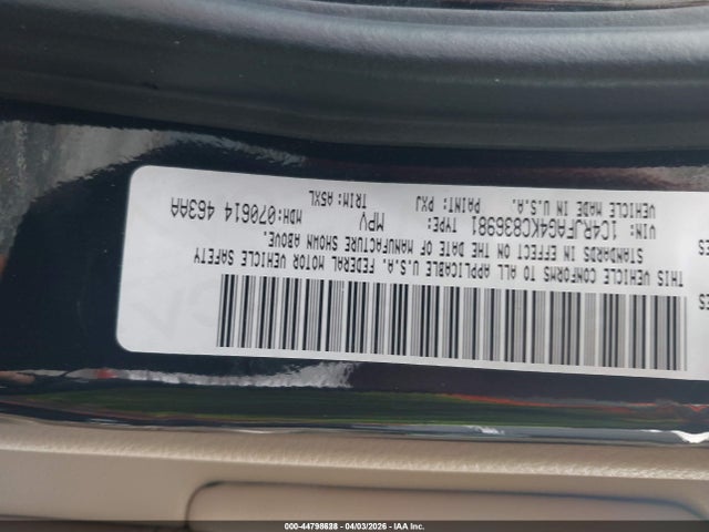 2019 JEEP GRAND CHEROKEE 1C4RJFAG4KC836981 Photo 8