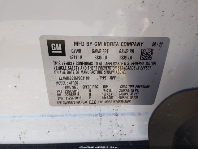 Продажа на аукционе авто 2023 Buick Encore Gx Preferred Fwd, vin: KL4MMBS26PB031181, номер лота: 44798640