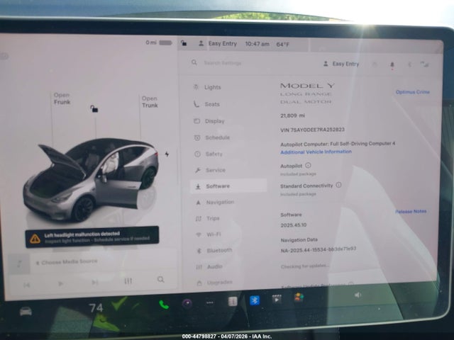 Продажа на аукционе авто 2024 Tesla Model Y Long Range Dual Motor All-wheel Drive, vin: 7SAYGDEE7RA252823, номер лота: 44798827