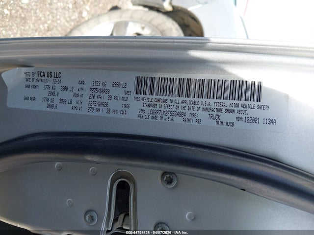 2015 Ram 1500 Big Horn მანქანა იყიდება აუქციონზე, vin: 1C6RR7LM2FS564984, აუქციონის ნომერი: 44798828