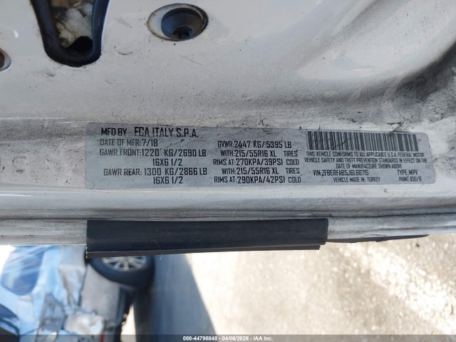 Продажа на аукционе авто 2018 Ram Promaster City Tradesman, vin: ZFBERFAB5J6L66715, номер лота: 44798848