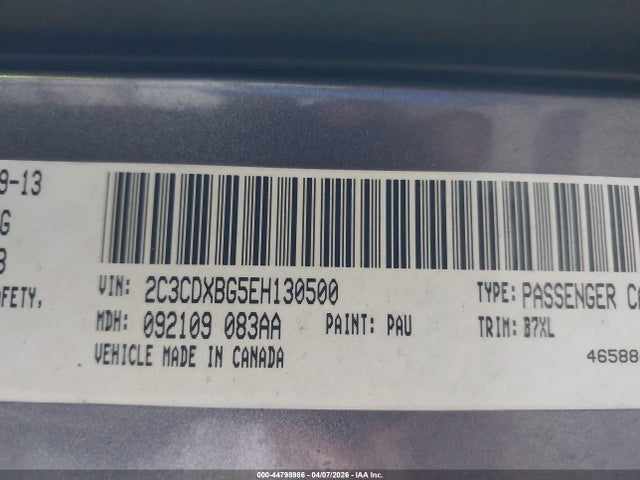 Aukcja sprzedaży 2014 Dodge Charger Se, vin: 2C3CDXBG5EH130500, numer aukcji: 44798986