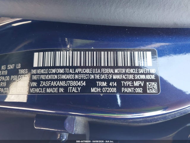 Aukcja sprzedaży 2018 Alfa Romeo Stelvio Awd, vin: ZASFAKAN8J7B80454, numer aukcji: 44799009