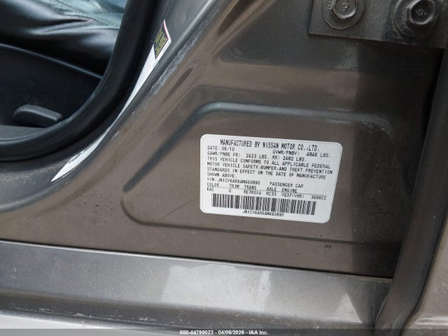 Aukcja sprzedaży 2010 Infiniti G37x, vin: JN1CV6AR6AM460890, numer aukcji: 44799023