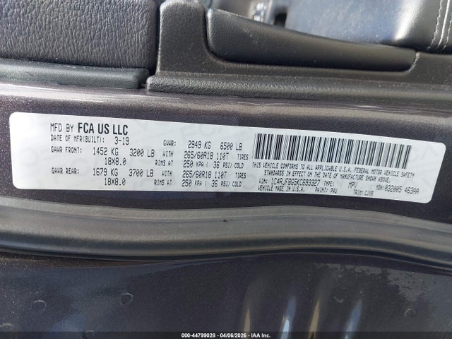 1C4RJFBG5KC693327 Jeep Grand Cherokee Limited 4x4