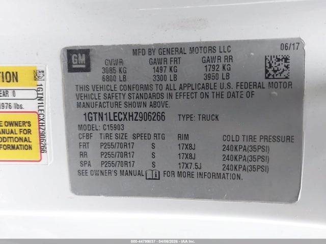 1GTN1LECXHZ906266 GMC SIERRA 1500