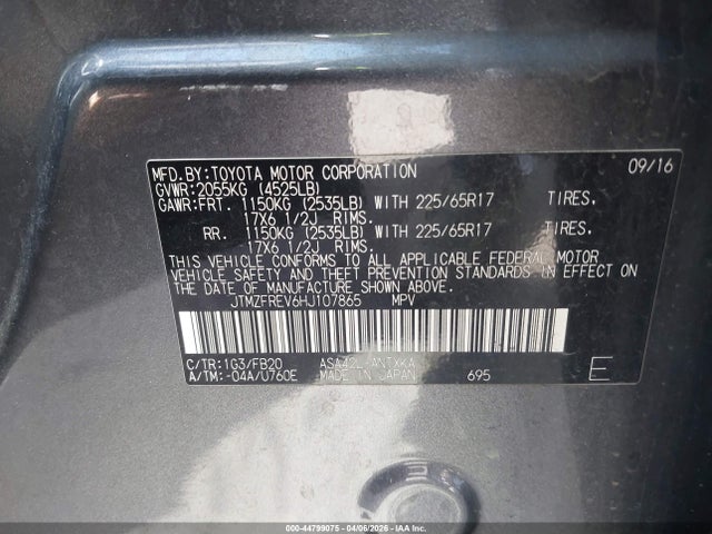 2017 TOYOTA RAV4 JTMZFREV6HJ107865 Photo 8