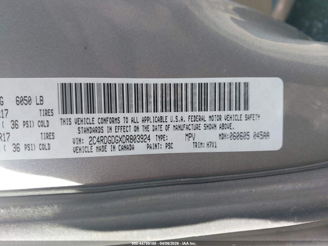 Aukcja sprzedaży 2013 Dodge Grand Caravan Crew, vin: 2C4RDGDGXDR803924, numer aukcji: 44799188