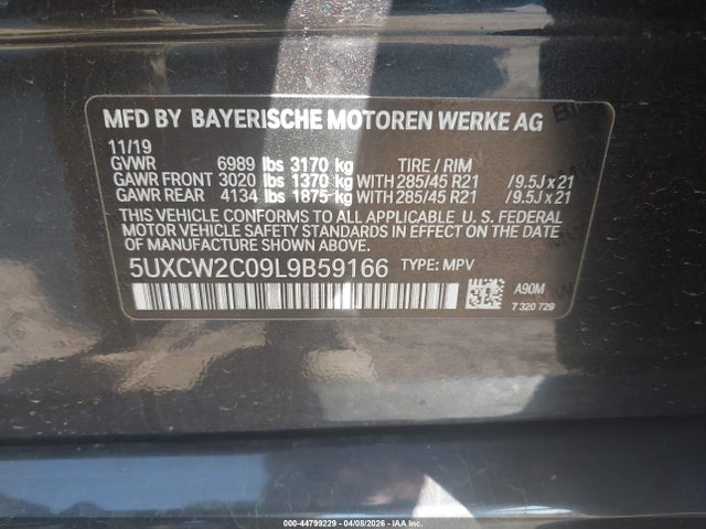 Aukcja sprzedaży 2020 Bmw X7 Xdrive40i, vin: 5UXCW2C09L9B59166, numer aukcji: 44799229
