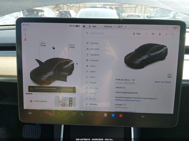 Продажа на аукционе авто 2020 Tesla Model Y Long Range Dual Motor All-wheel Drive/performance Dual Motor All-wheel Drive, vin: 5YJYGDEF5LF037229, номер лота: 44799418